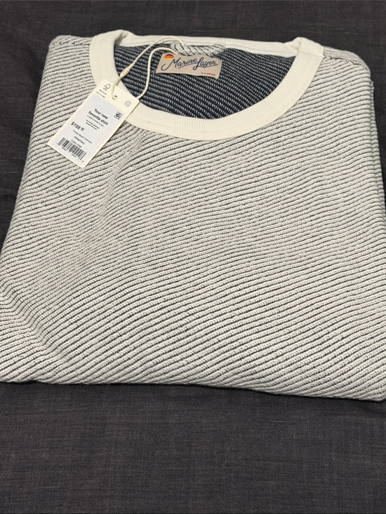 Marine Layer Other - Marine Layer Portola Beach Crewneck Size XL White & Navy